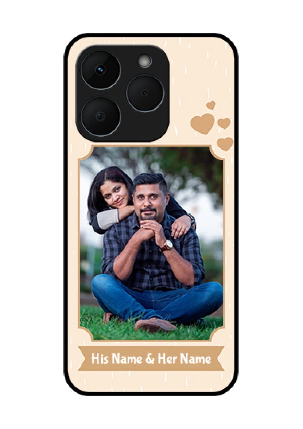 Realme 15T 5G Custom Glass Phone Case - With Confetti Love Design