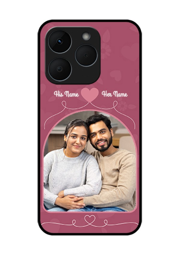 Realme 15T 5G Custom Glass Phone Case - Love Floral Design