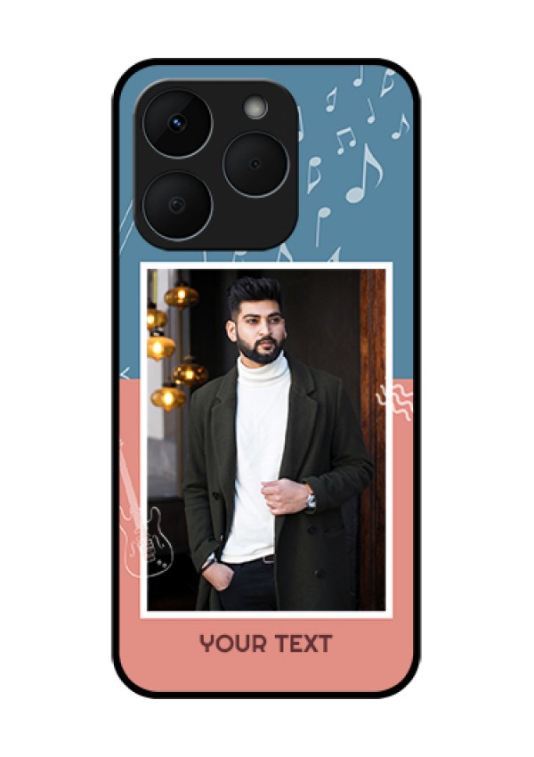 Realme 15T 5G Custom Glass Phone Case - With Color Musical Note Design