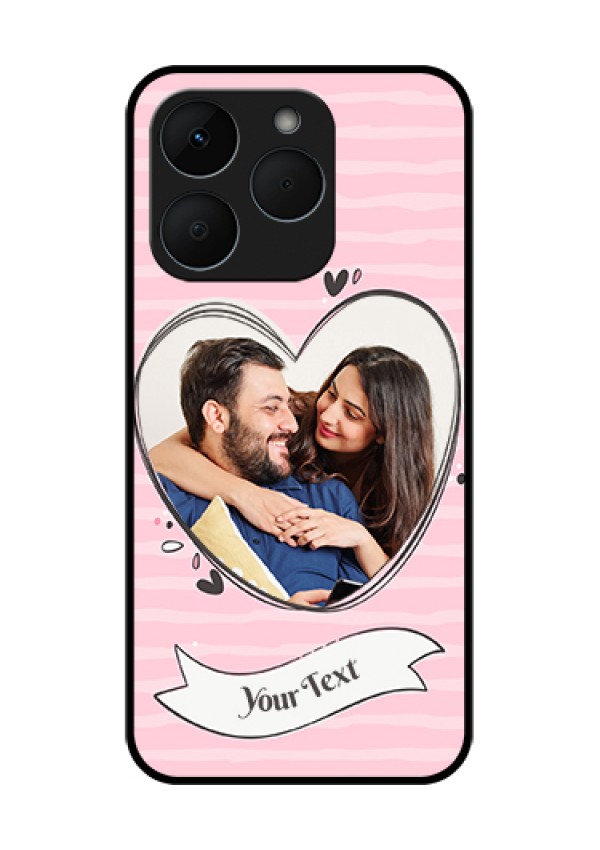 Realme 15T 5G Custom Glass Phone Case - Vintage Heart Design