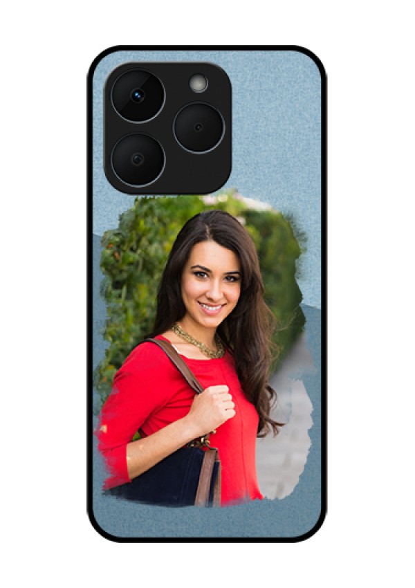 Realme 15T 5G Custom Glass Phone Case - Grunge Line Art Design