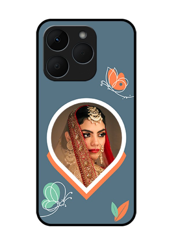 Realme 15T 5G Custom Glass Phone Case - Droplet Butterflies Design