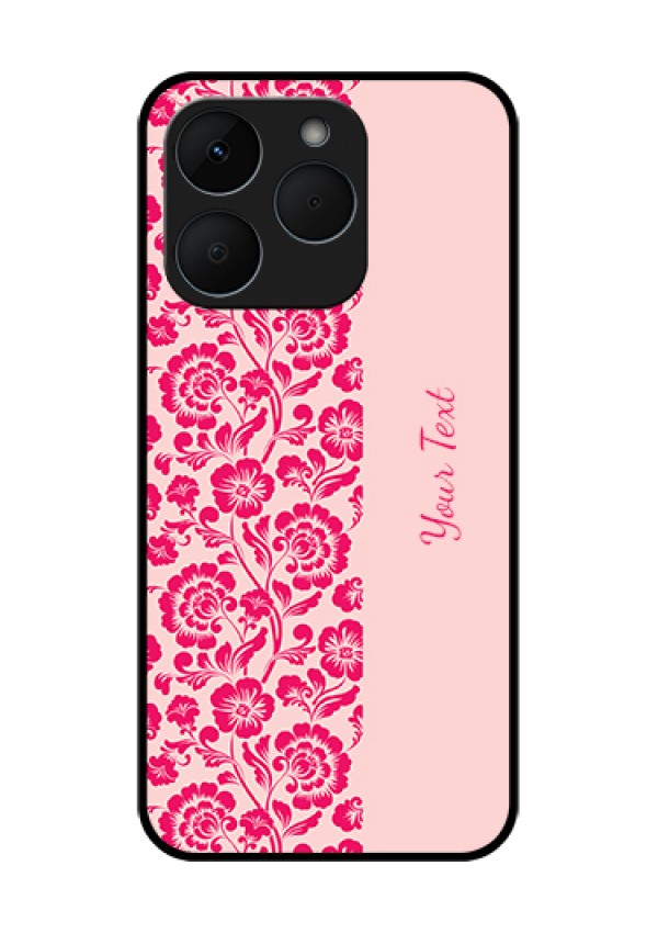 Realme 15T 5G Custom Glass Phone Case - Attractive Floral Pattern Design