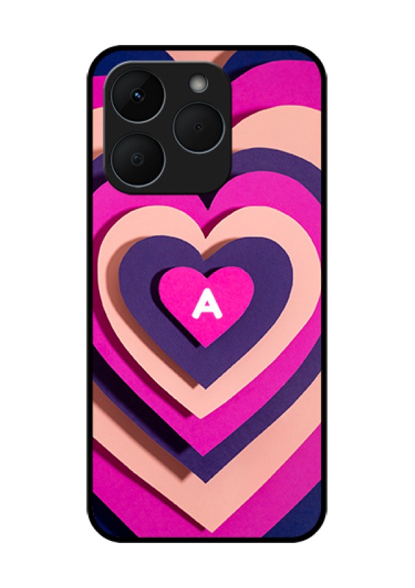 Realme 15T 5G Custom Glass Phone Case - Cute Heart Pattern Design