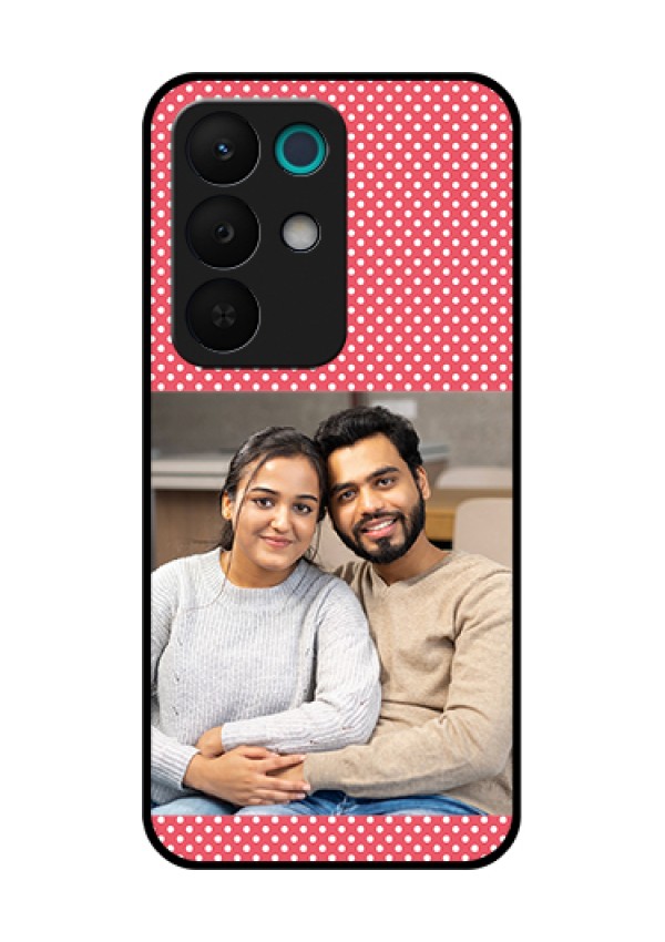 Realme 15X 5G Custom Glass Phone Case - White Dotted Design