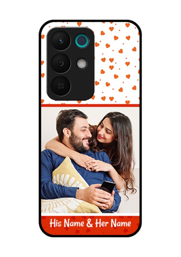 Realme 15X 5G Custom Glass Phone Case - Orange Love Symbol Design
