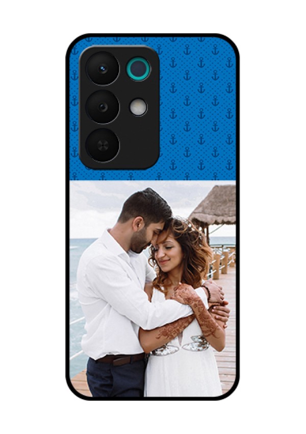 Realme 15X 5G Custom Glass Phone Case - Blue Anchors Design