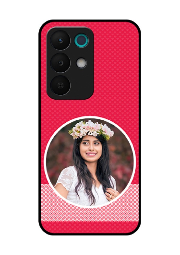 Realme 15X 5G Custom Glass Phone Case - Pink Color Pattern Design