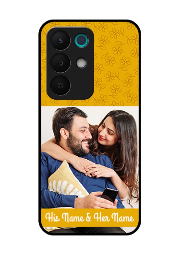Realme 15X 5G Custom Glass Phone Case - Yellow Floral Design