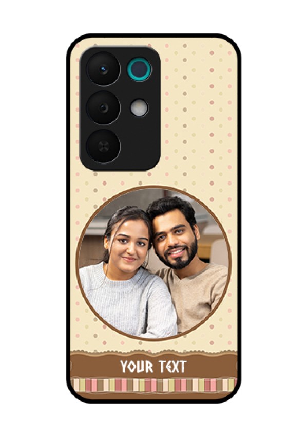 Realme 15X 5G Custom Glass Phone Case - Brown Dotted Mobile Case Design