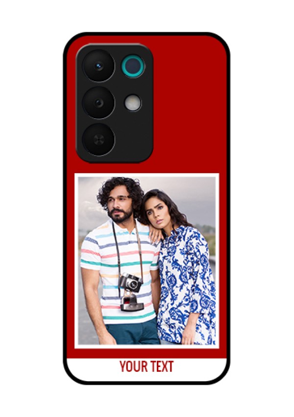 Realme 15X 5G Custom Glass Phone Case - Red Color Design