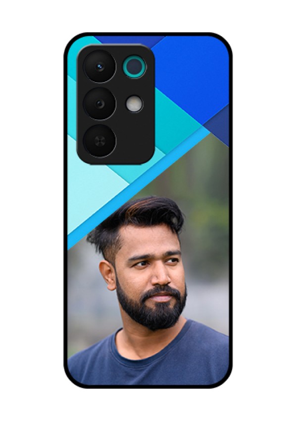 Realme 15X 5G Custom Glass Phone Case - Blue Pattern Design