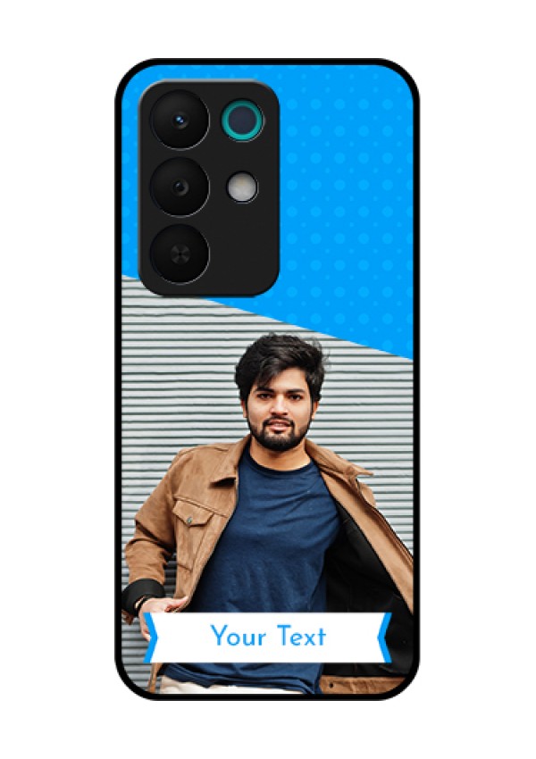 Realme 15X 5G Custom Glass Phone Case - Simple Blue Color Design