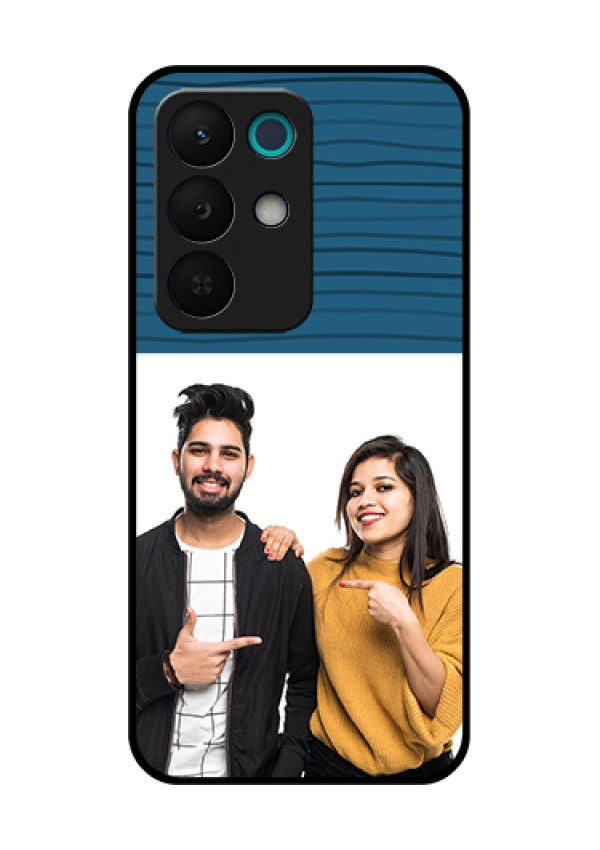Realme 15X 5G Custom Glass Phone Case - Blue Pattern Cover Design