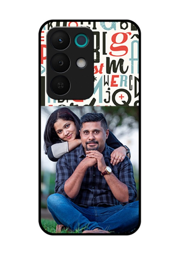 Realme 15X 5G Custom Glass Phone Case - Alphabet Design