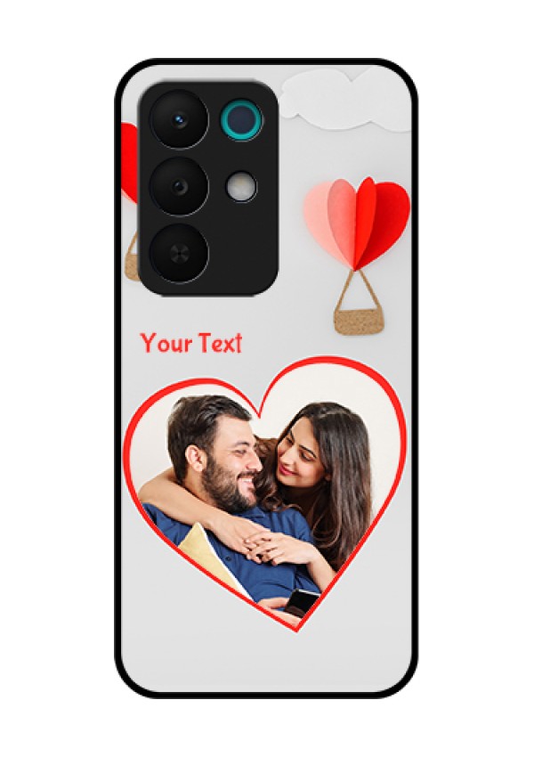 Realme 15X 5G Custom Glass Phone Case - Parachute Love Design