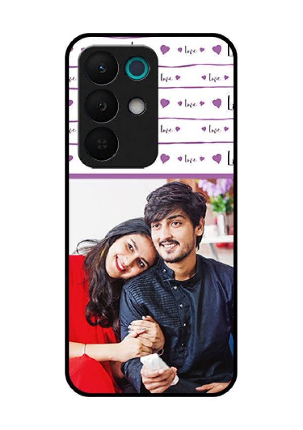 Realme 15X 5G Custom Glass Phone Case - Couples Heart Design