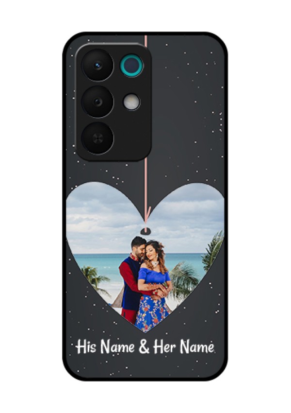 Realme 15X 5G Custom Glass Phone Case - Hanging Heart Design