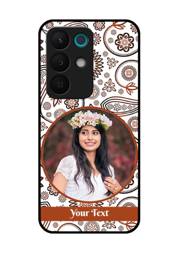Realme 15X 5G Custom Glass Phone Case - Abstract Flower Design