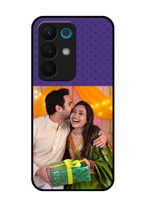 Realme 15X 5G Custom Glass Phone Case - Violet Colored Pattern Design
