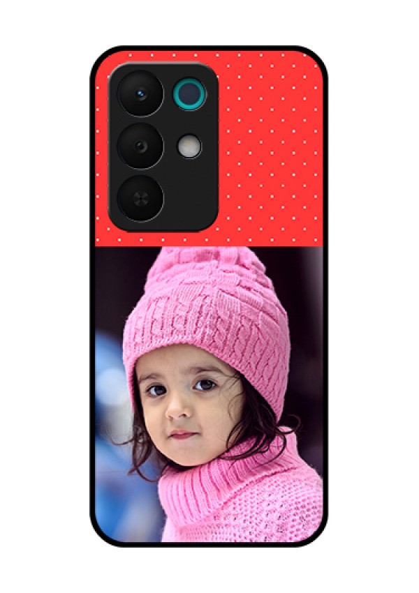 Realme 15X 5G Custom Glass Phone Case - Red Pattern Design
