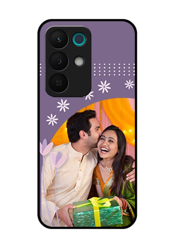 Realme 15X 5G Custom Glass Phone Case - Lavender Flowers Design