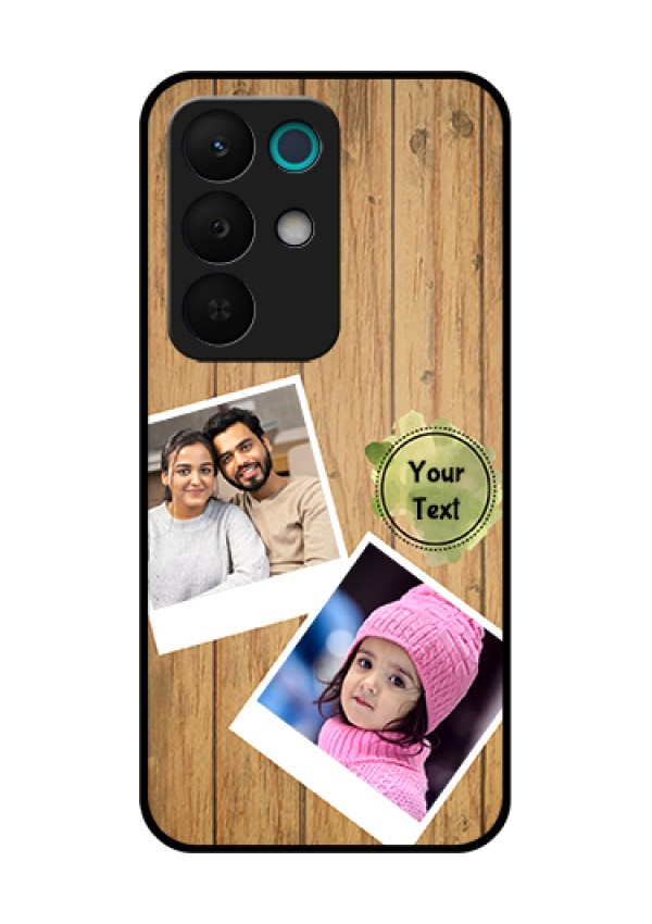 Realme 15X 5G Custom Glass Phone Case - Wooden Texture Design