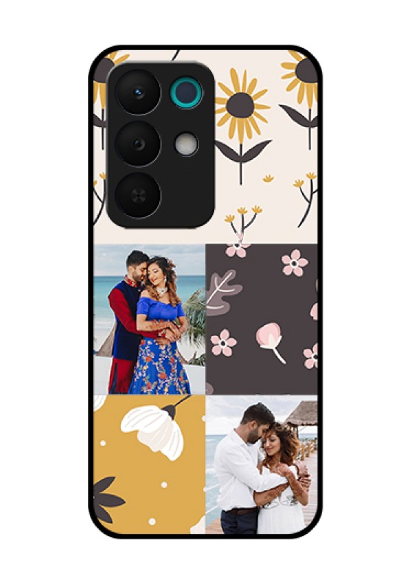 Realme 15X 5G Custom Glass Phone Case - 3 Images With Floral Design