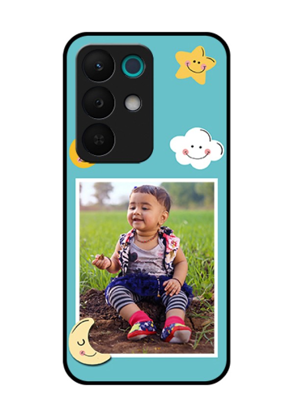 Realme 15X 5G Custom Glass Phone Case - Smiley Kids Stars Design