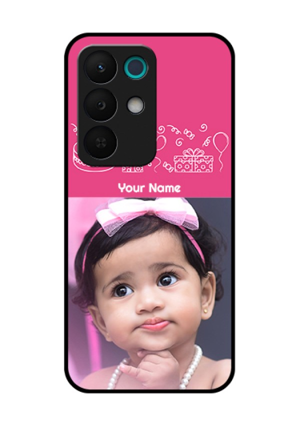 Realme 15X 5G Custom Glass Phone Case - With Birthday Line Art Design