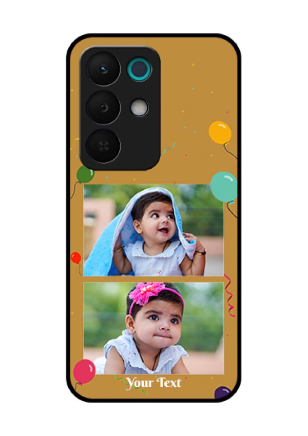 Realme 15X 5G Custom Glass Phone Case - Image Holder With Birthday Celebrations Design