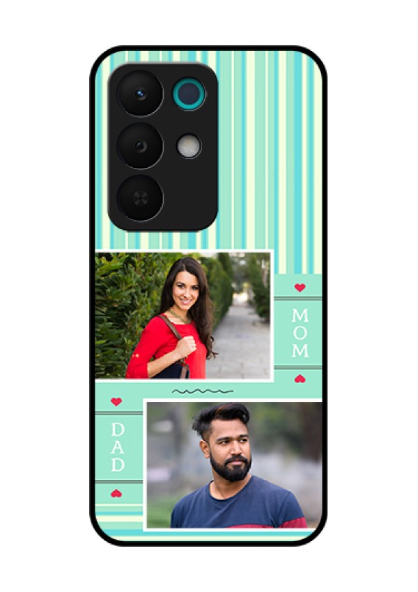 Realme 15X 5G Custom Glass Phone Case - Mom & Dad Pic Design
