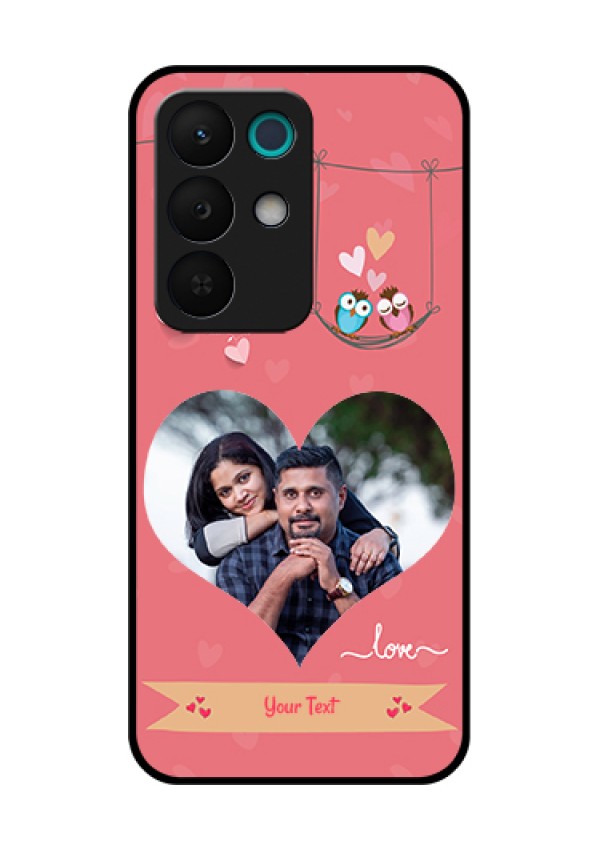 Realme 15X 5G Custom Glass Phone Case - Peach Color Love Design
