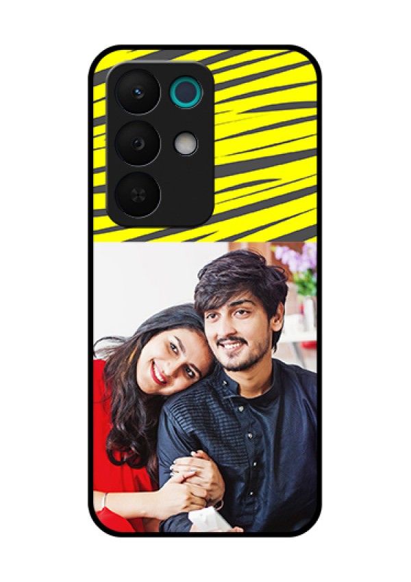 Realme 15X 5G Custom Glass Phone Case - Yellow Abstract Design