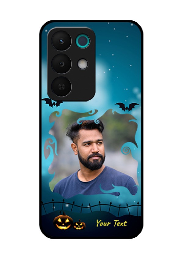 Realme 15X 5G Custom Glass Phone Case - Halloween Frame Design