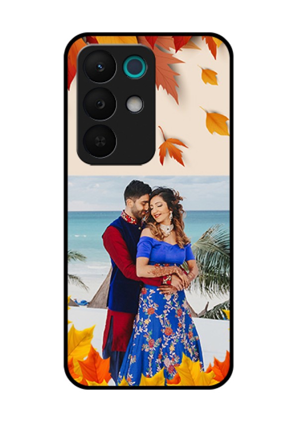 Realme 15X 5G Custom Glass Phone Case - Autumn Maple Leaves Design