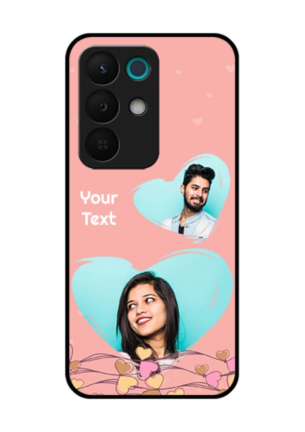Realme 15X 5G Custom Glass Phone Case - Love Doodle Design