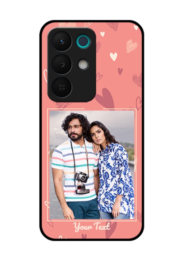 Realme 15X 5G Custom Glass Phone Case - Love Doodle Art Design