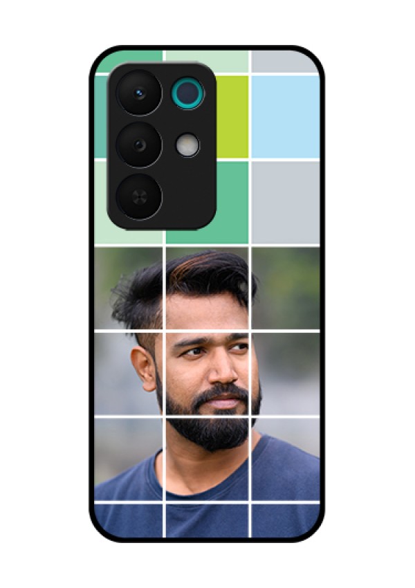 Realme 15X 5G Custom Glass Phone Case - With White Box Pattern