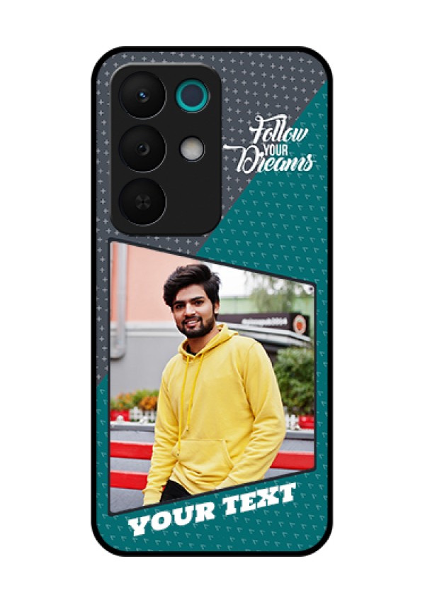 Realme 15X 5G Custom Glass Phone Case - Background Pattern Design With Quote