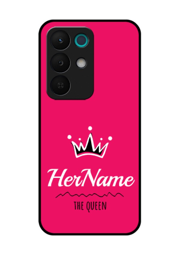 Realme 15X 5G Custom Glass Phone Case - Queen With Name Design