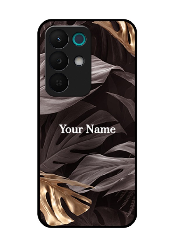 Realme 15X 5G Custom Glass Phone Case - Wild Leaves Digital Paint Design