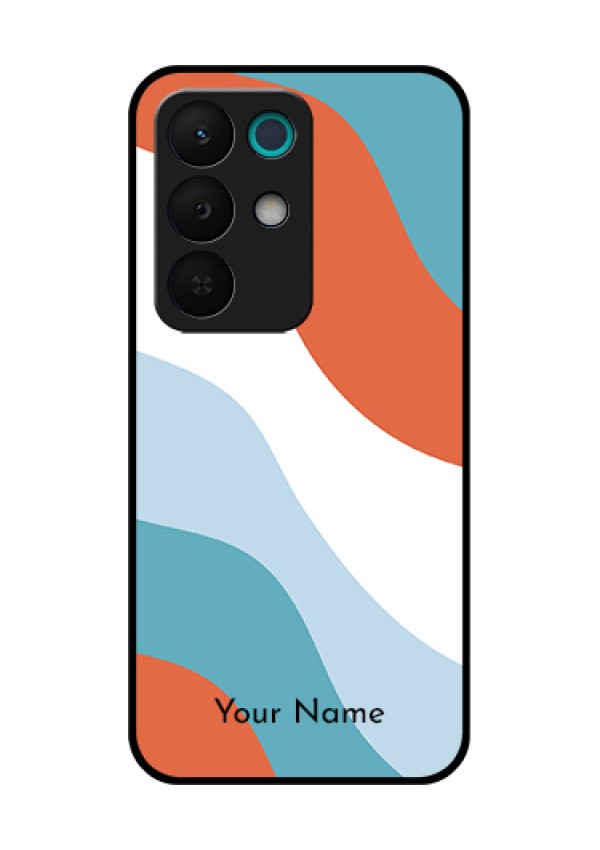Realme 15X 5G Custom Glass Phone Case - Coloured Waves Design