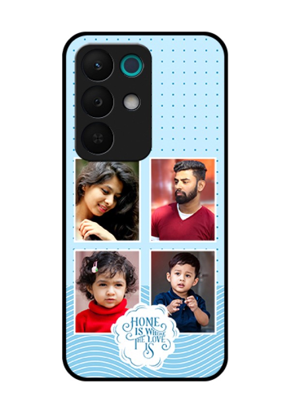 Realme 15X 5G Custom Glass Phone Case - Cute Love Quote With 4 Pic Upload Design