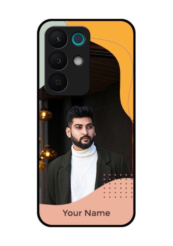Realme 15X 5G Custom Glass Phone Case - Tri - Coloured Overlay Design