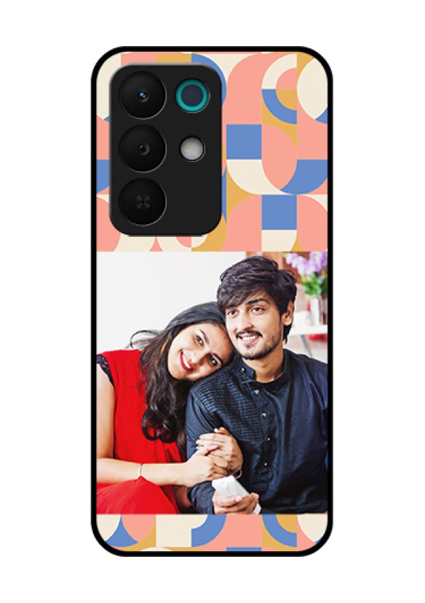 Realme 15X 5G Custom Glass Phone Case - Semi - Circle Maze Pattern Design