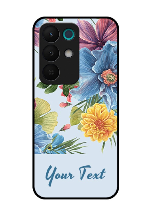 Realme 15X 5G Custom Glass Phone Case - Stunning Watercolored Flowers Painting Design