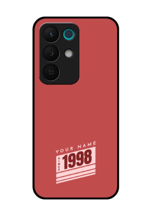 Realme 15X 5G Custom Glass Phone Case - Red Custom Year Of Birth Design