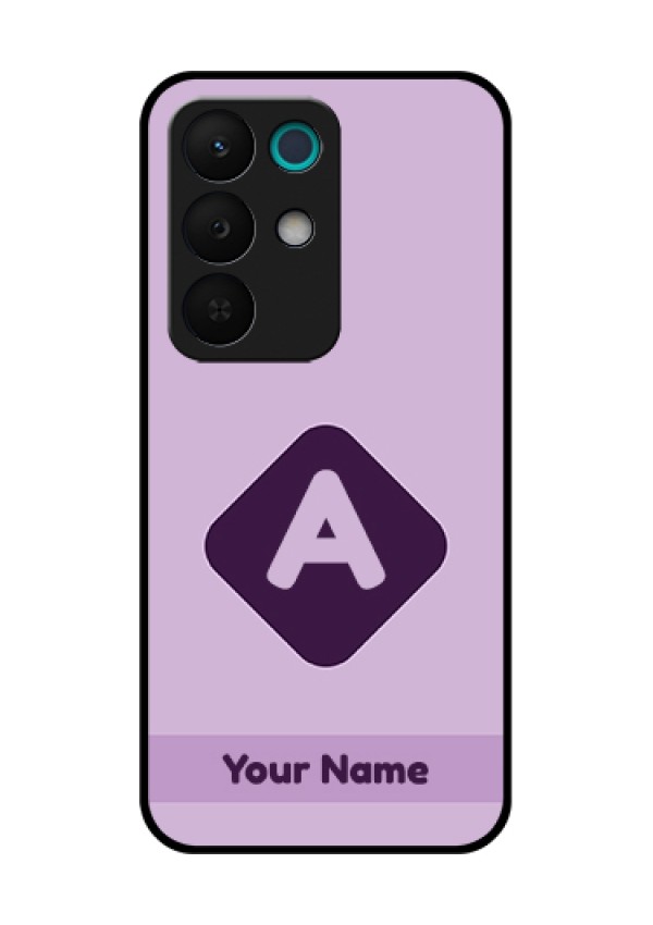 Realme 15X 5G Custom Glass Phone Case - Custom Letter In Curved Badge Design