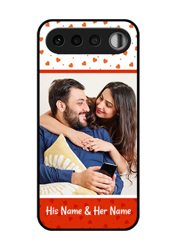 Realme 16 5G Custom Glass Phone Case - Orange Love Symbol Design